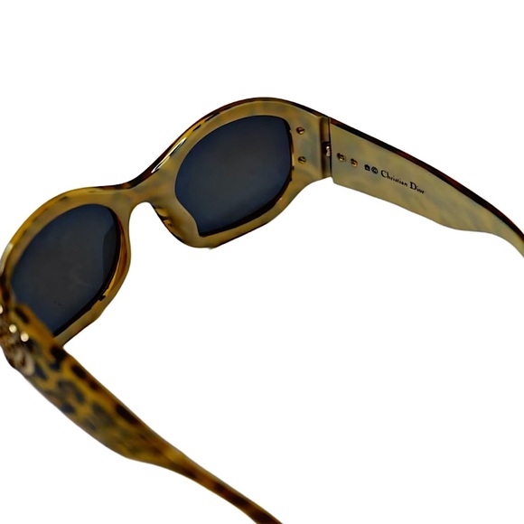 Authentic Christian Dior Slimane Archive Kurt Cobain Leopard Motif Sunglasses - Picture 6 of 8